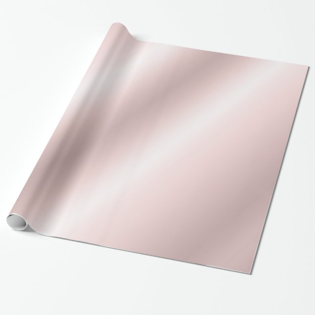 Papel De Regalo Rose Gold Glamour Elegant Template Glossy Gift (Desenrollado)