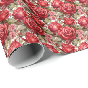 Papel De Regalo Roses rojos