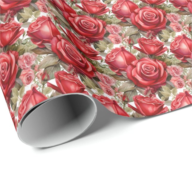 Papel De Regalo Roses rojos (Esquina del rollo)