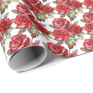 Papel De Regalo Roses rojos