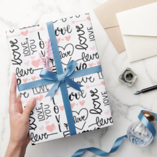Papel De Regalo Rosy Midnight Love Valentine Wrapping Paper
