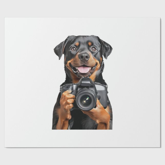 Papel De Regalo Rottweiler   (Superficie plana)