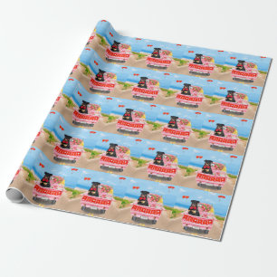 Papel De Regalo Rottweiler Día de San Valentín Camión Corazones