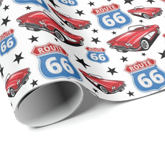 Papel De Regalo Rótulo C1 Red Classic de 1961 (Esquina del rollo)