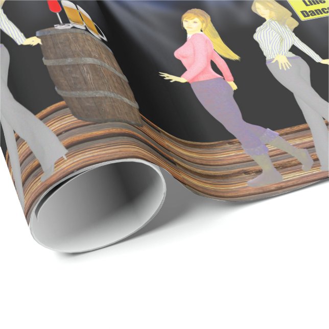 Papel De Regalo Rótulo con cautela de bailarinas (Esquina del rollo)