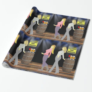 Papel De Regalo Rótulo con cautela de bailarinas