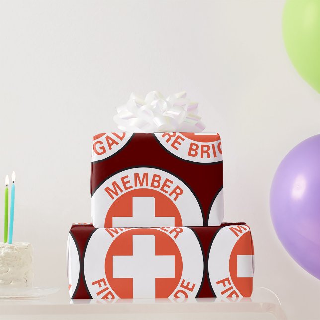 Papel De Regalo Rótulo de brigada de bomberos de miembros (Subido por el creador)