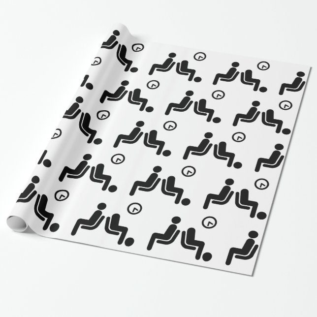 Papel De Regalo Rótulo de espera larga (Desenrollado)