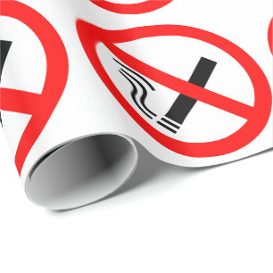 Papel De Regalo Rótulo de no fumadores - señalización BRITÁNIC