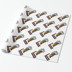 Papel De Regalo Rótulo del Día de Águila Azteca
