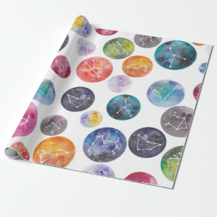 Papel De Regalo Rótulos ZODIAC GEMINI VIRGO LIBRA SCORPIO CAPRICOR