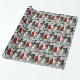 Papel De Regalo Rough Collies Conoce a Santa Navidades