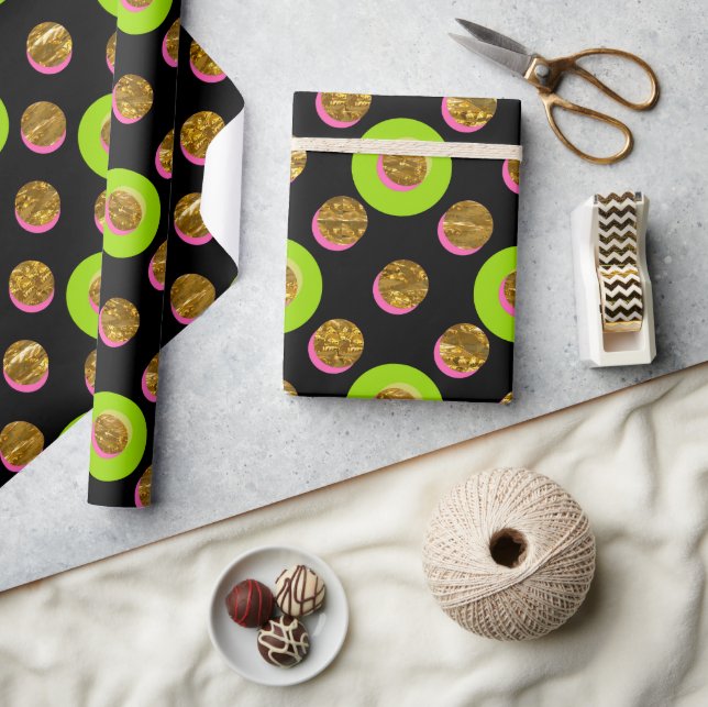 Papel De Regalo Round Sylinders Fun Popping Cheque (Artesanía)