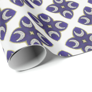 Papel De Regalo Royal blue and Gold Luxury Holiday