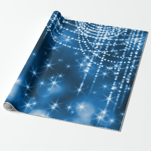 Papel De Regalo Royal blue diamante de lujo BIRTHDAY BODA WRAP