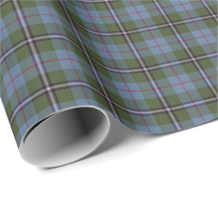 Papel De Regalo Royal Deeside Scotland Tartan Light Blue Plaid