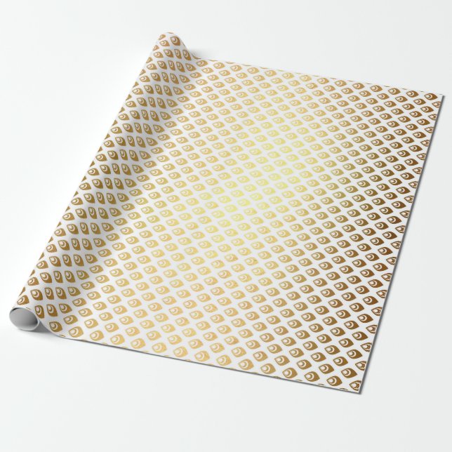 Papel De Regalo Royal Glam Golden Peacock Princess (Desenrollado)