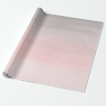 Papel De Regalo Rubefacción Color de agua rosa y gris moderno Glam<br><div class="desc">papel de envoltura de personalizado</div>