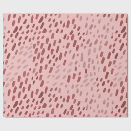 Papel De Regalo Rubor de puntos pintados rosa