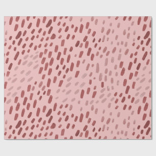 Papel De Regalo Rubor de puntos pintados rosa