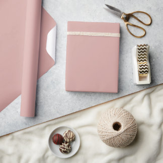 Papel De Regalo Rubor de Rosa Cálido Sólido