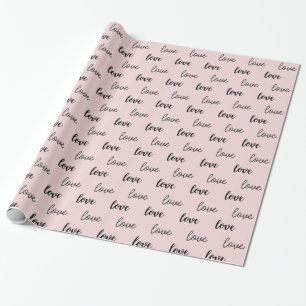 Papel De Regalo Rubor Pink Black Love