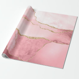 Papel De Regalo Rubor y Gold Agate