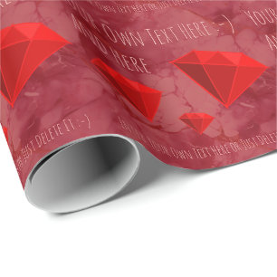 Papel De Regalo Ruby Gemstones. Regalo de joyería