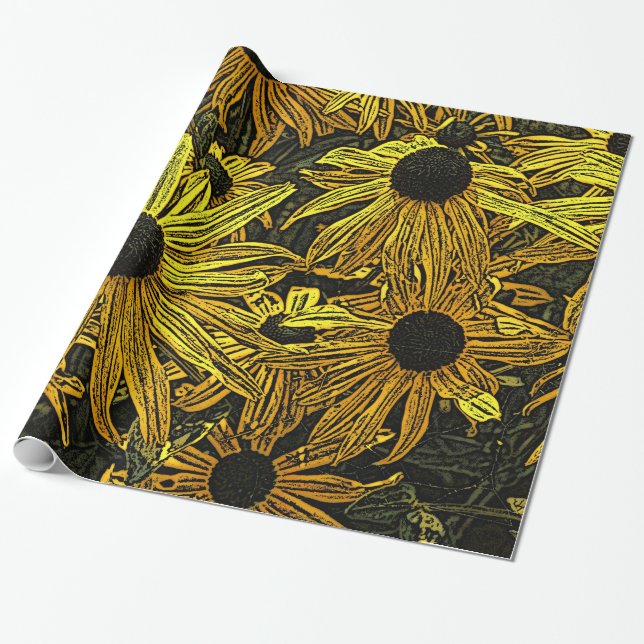 PAPEL DE REGALO RUDBECKIAS (Desenrollado)