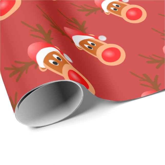 Papel De Regalo Rudolph (Esquina del rollo)
