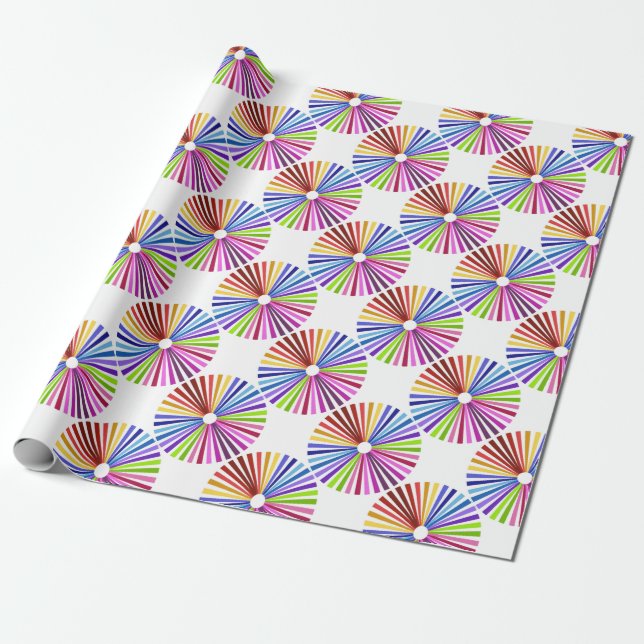 Papel De Regalo Rueda arcoiris (Desenrollado)