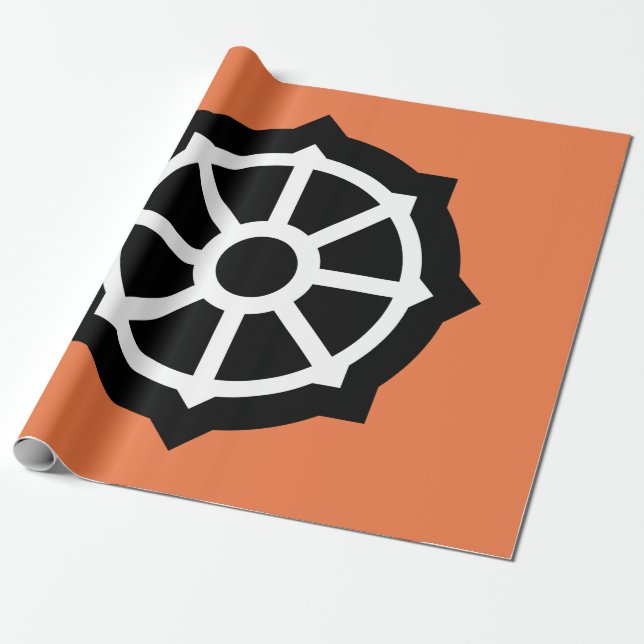 Papel De Regalo Rueda de Dharma (Budismo, hinduismo) (Desenrollado)