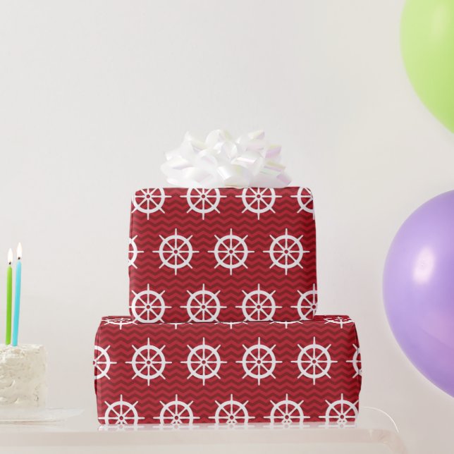 Papel De Regalo Rueda de la dirección náutica (Regalos de fiesta)
