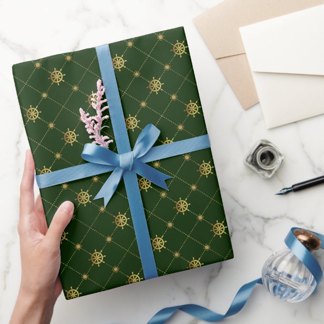Papel De Regalo Ruedecilla de envío de oro (Regalar)