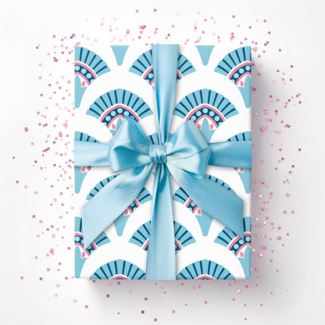 Papel De Regalo Ruffle Fan in Pink and Aqua (Subido por el creador)