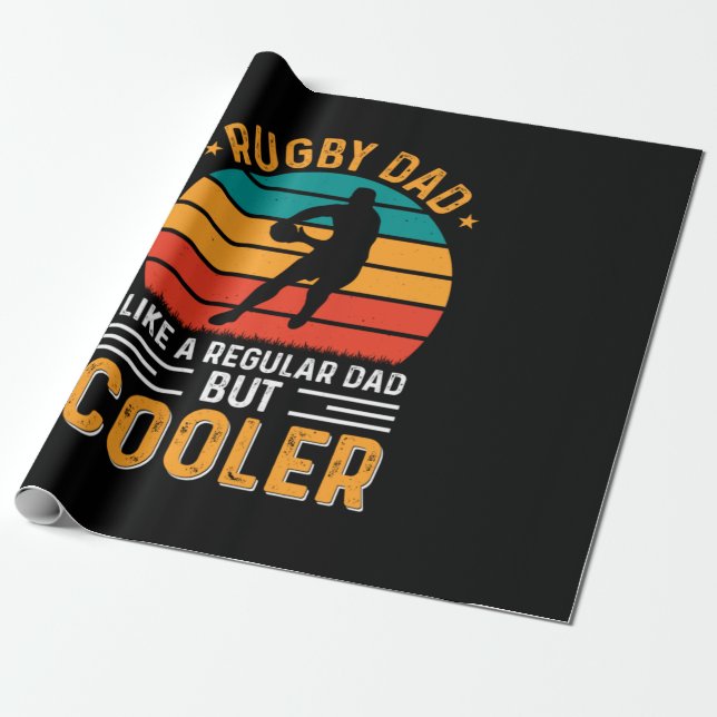 Papel De Regalo Rugby Dad (Desenrollado)