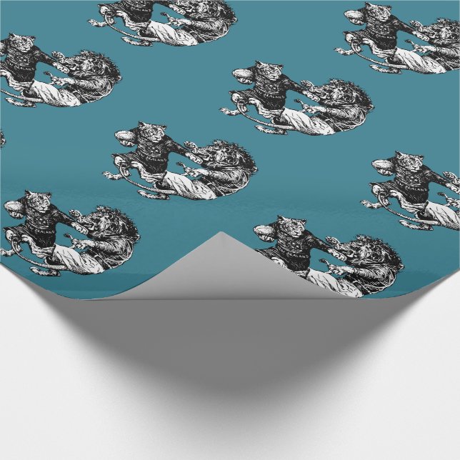 Papel De Regalo rugby divertido vintage (Esquina)