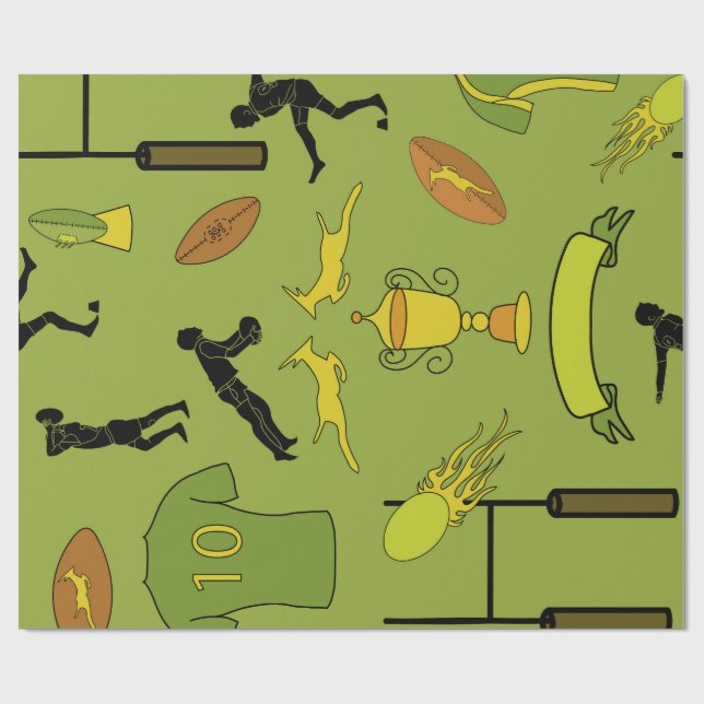 Papel De Regalo Rugby game are on Wrapping Paper (Superficie plana)
