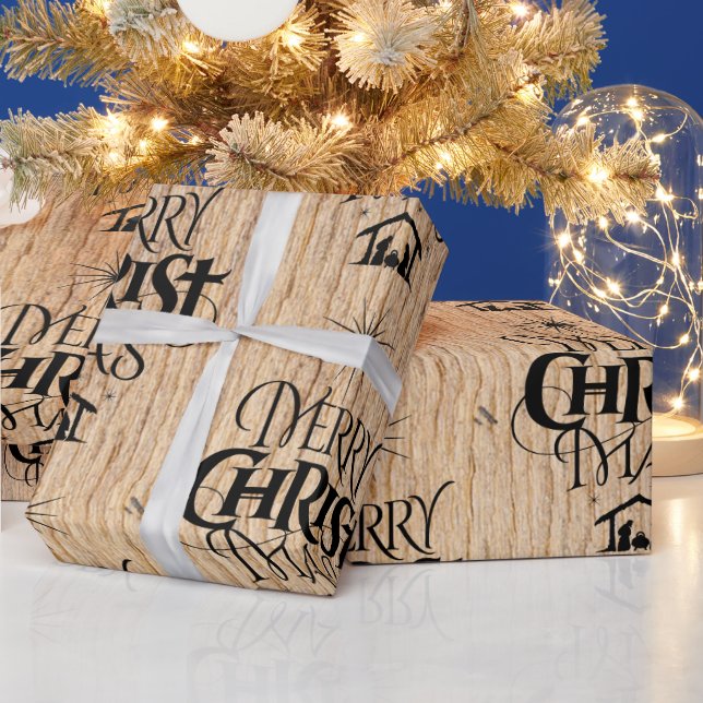 Papel De Regalo Rusood Merry Christmas Woodland Christian (Vacaciones)