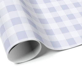 Papel De Regalo Rustic Cool Periwinkle Gray Gingham Wrapping Paper