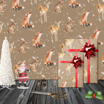 Rustic Kraft Elegant Snowy Winter Animales