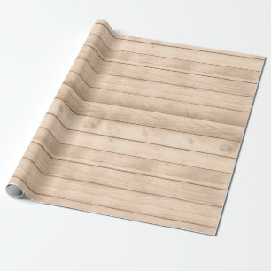 Papel De Regalo Rustic Tan Wood