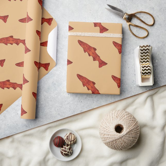 Papel De Regalo Rustic Trout (Artesanía)