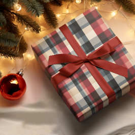 Papel De Regalo Rústica rojiza en marfil de Tan rojo gris