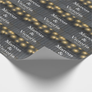 Papel De Regalo Rústico Boda de hierro corrugado en granero