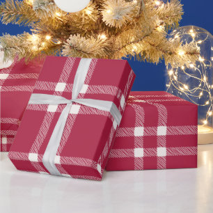 Papel De Regalo Rústico de arado rojo de paja blanca