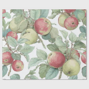 Papel De Regalo Rústico de color de agua del patrón de fruta de ma