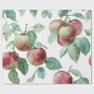 Papel De Regalo Rústico de color de agua del patrón de fruta de ma