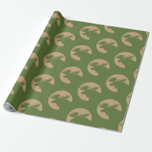 Papel De Regalo Rústico Moose Pattern
