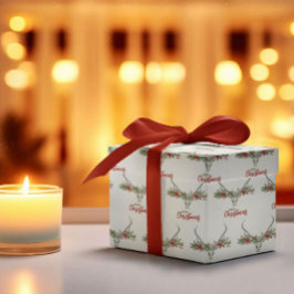 Papel De Regalo Rústico País Cráneo de Ródano y Navidades de Garla